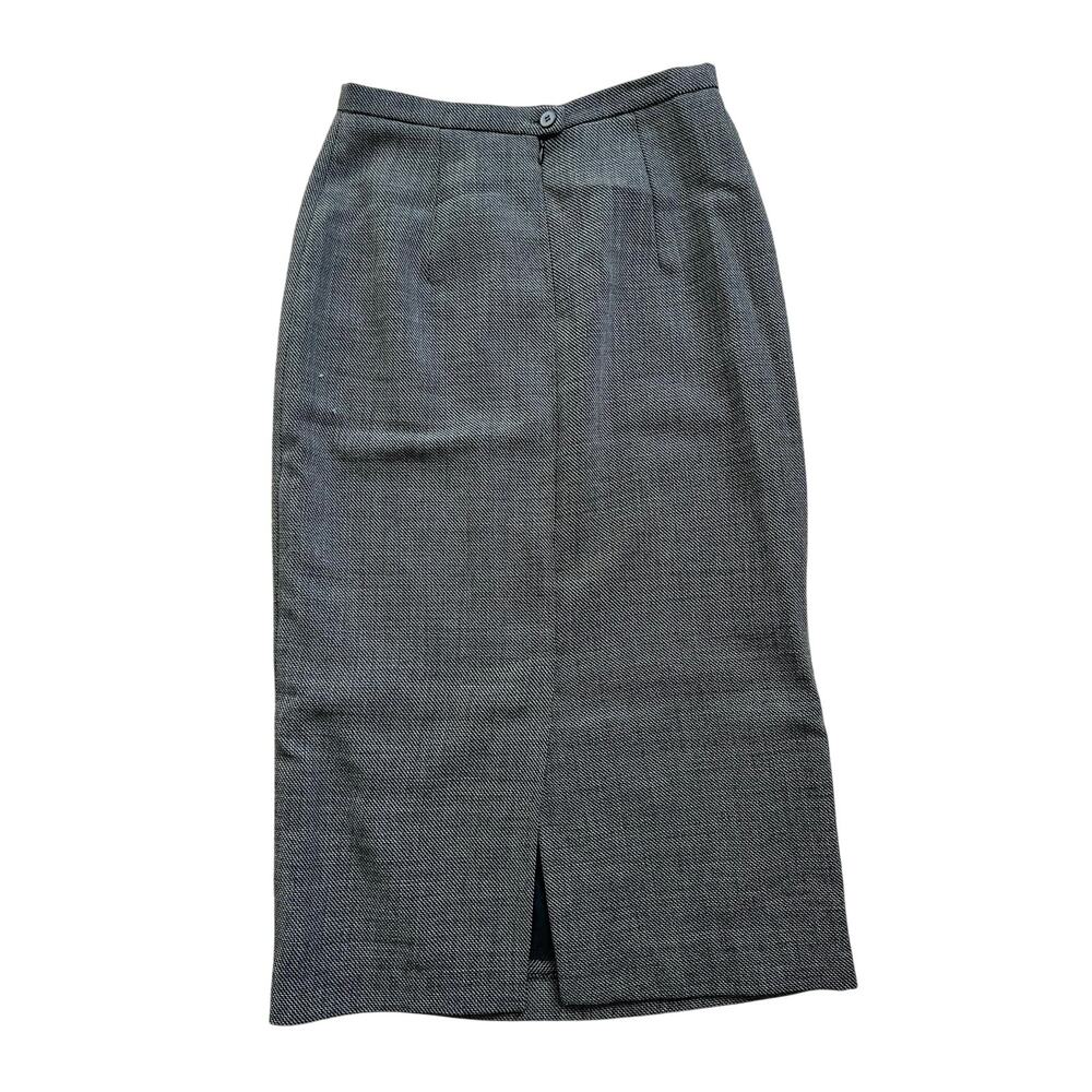 MaxMara Gray MIDI Wool Straight Skirt Sz 6 - Picture 3 of 3